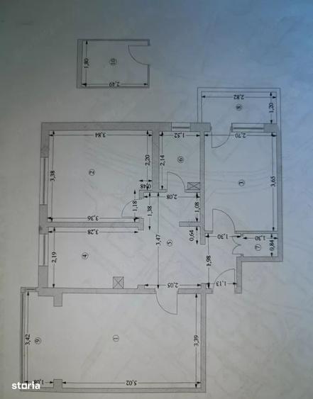 Apartament cu 3 camere decomandat în Tomis Nord