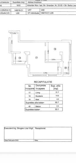 Apartament cu 2 camere semidecomandat în Smârdan