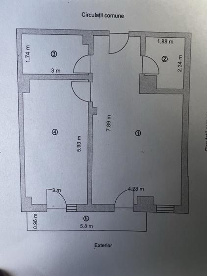 Apartament cu 2 camere semidecomandat în Ampoi 3