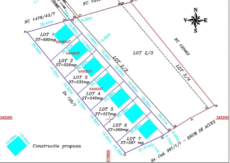 Teren Construcții intravilan de 557 mp, în Corbeanca