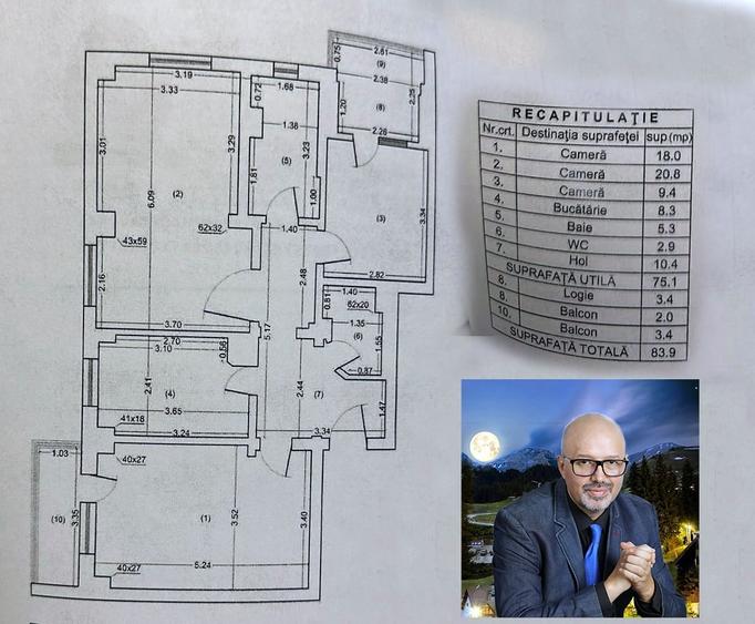 Apartament cu 4 camere decomandat în Drumul Taberei