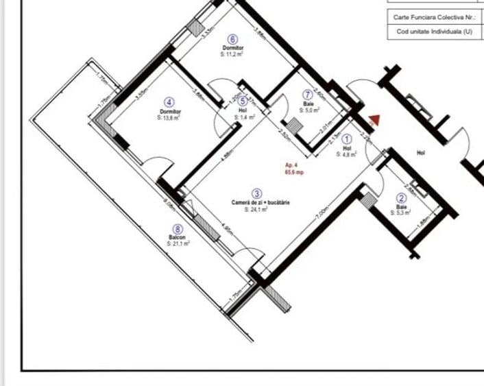 Apartament cu 3 camere semidecomandat în Mănăștur