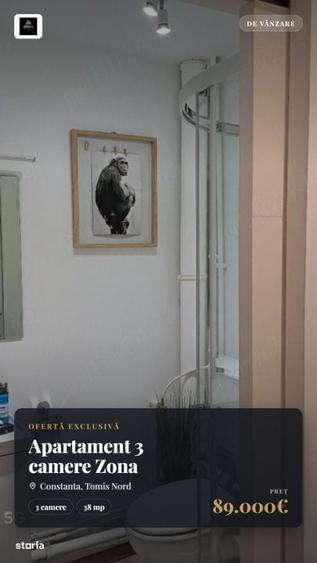 Apartament cu 3 camere semidecomandat în Central