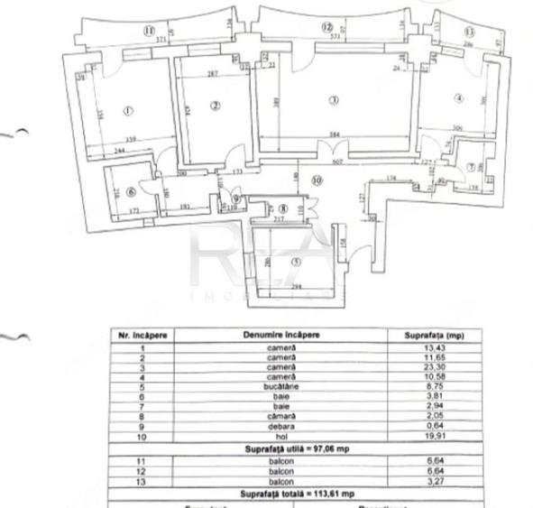 Apartament cu 4 camere decomandat în Lujerului
