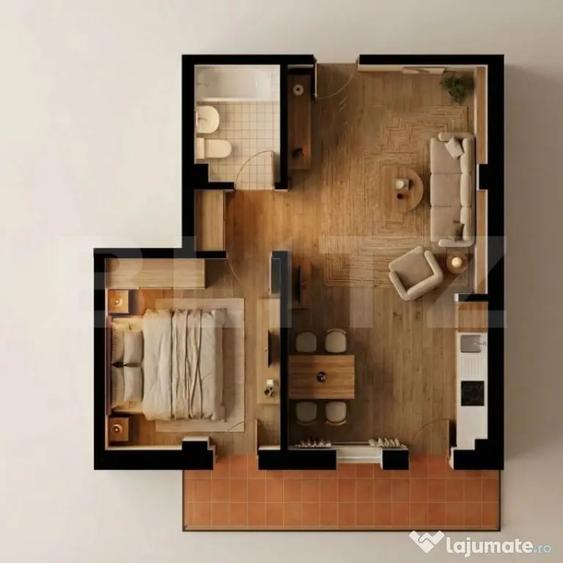 Ap. 2 Camere 49.6 mp Deosebit | Bloc Nou cu Lift | Burdujeni - 1