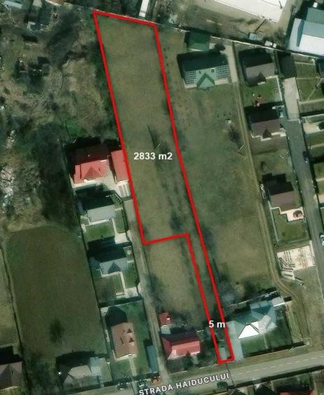 Teren de 2833 mp, în Cut