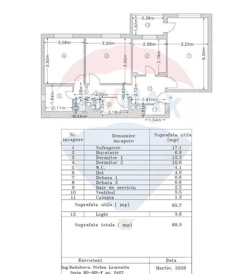 Apartament cu 3 camere decomandat, mobilat în Nicolae Grigorescu