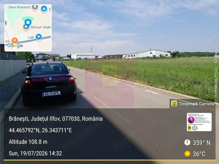 Teren de 3333 mp, în Brănești