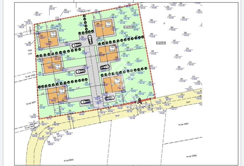 Teren Construcții intravilan de 3000 mp, în Nord-Vest