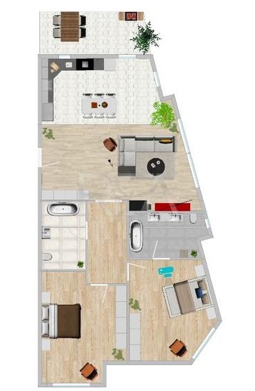 Apartament cu 2 camere decomandat în Unirii