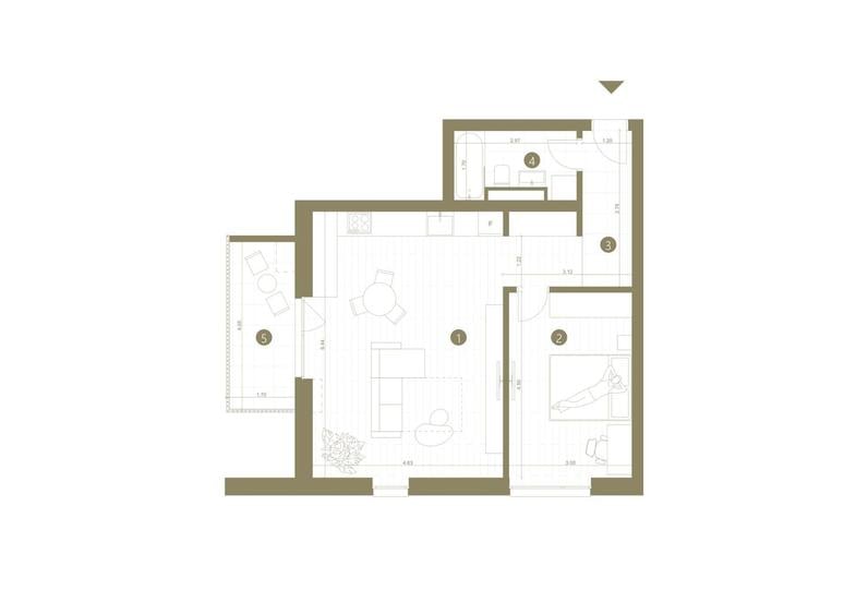 Apartament cu 2 camere decomandat în Pârneava