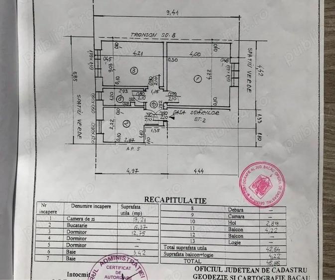 Proprietar - 2 Camere DECOMANDAT | Etaj 2 din 3 | B-dul Republicii 33 | Renovat & Centrala - 6