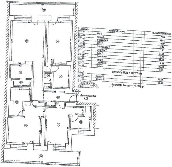 Apartament cu 4 camere în Central