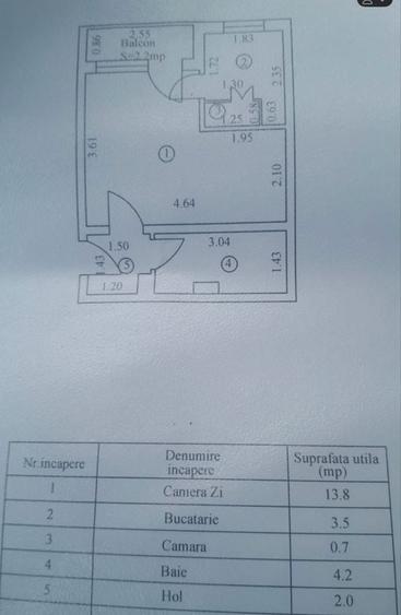 Garsonieră decomandată în Tineretului
