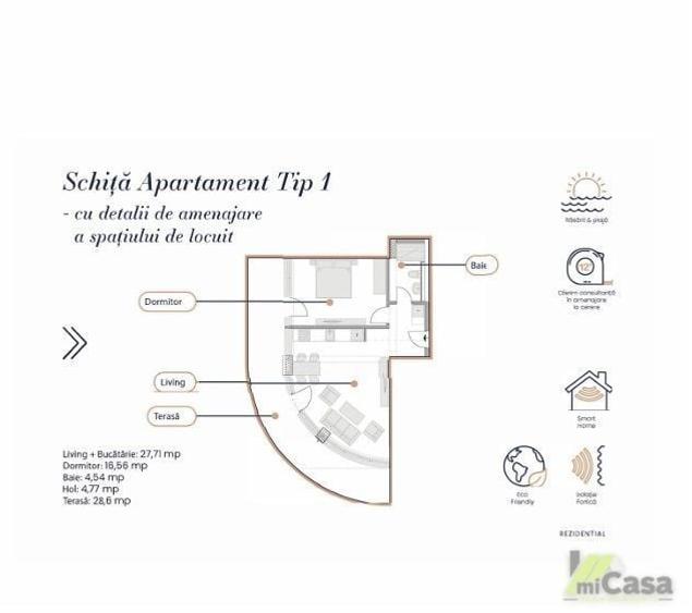 Apartament 2 Camere - Complex Rezidential WHITE SEA - Mamaia - 1