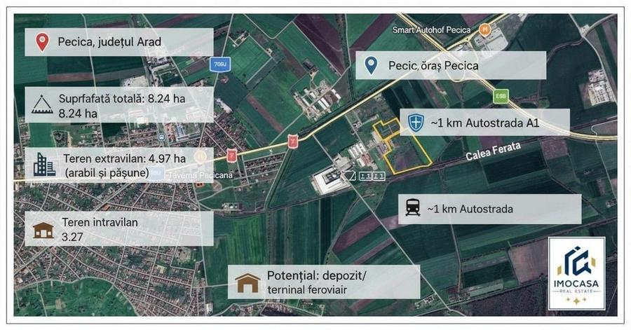 Teren agricol extravilan de 82400 mp, în Nord-Vest