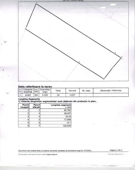 Teren Construcții intravilan de 4500 mp, în Vest