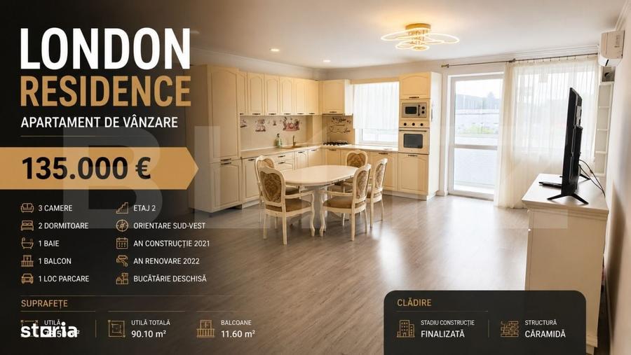 Apartament cu 3 camere decomandat în Sud