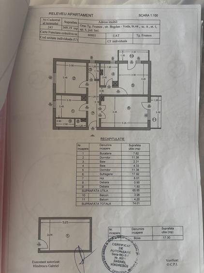 Apartament cu 4 camere în Central