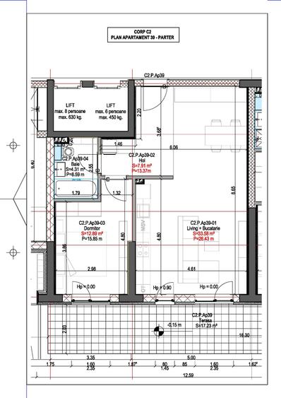 Apartament cu 2 camere decomandat în Central