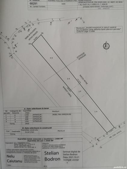 Teren de 3400 mp, în Central