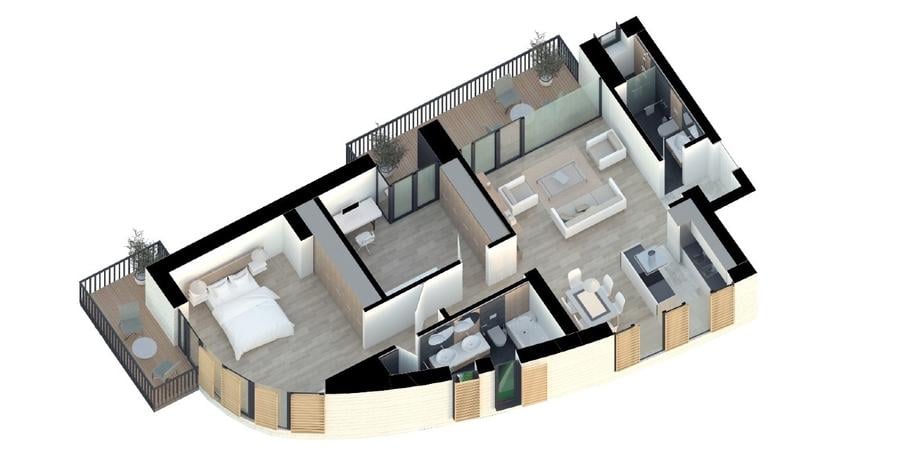 Apartament cu 3 camere semidecomandat în 13 Septembrie