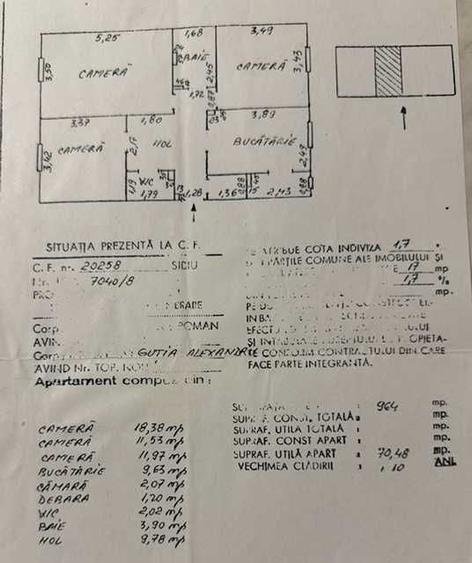 Apartament cu 3 camere decomandat în Ștrand