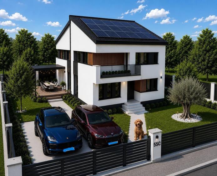 Casă individuală cu 4 camere cu Canalizare în Chiajna