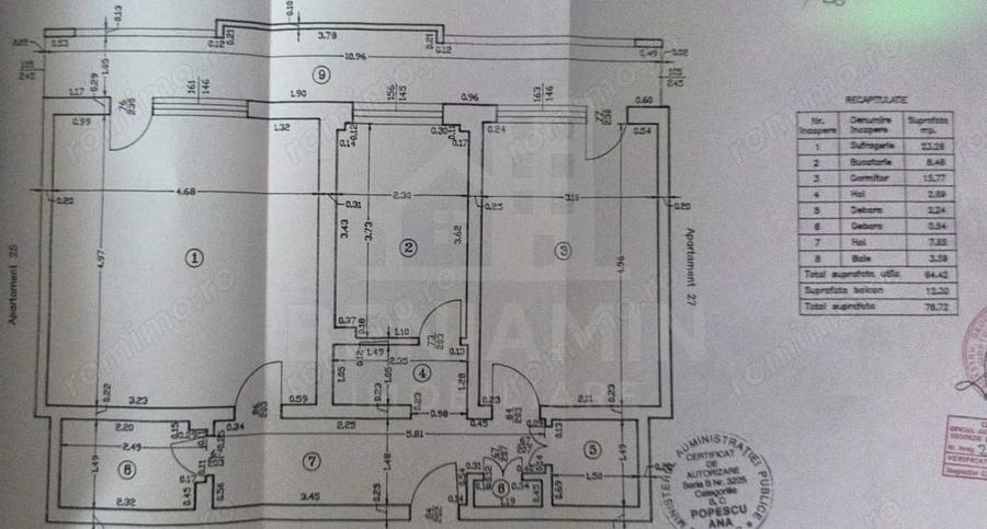 Apartament cu 2 camere decomandat în Ultracentral