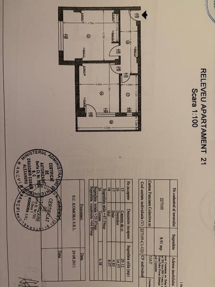 Apartament cu 2 camere decomandat, mobilat în Energia