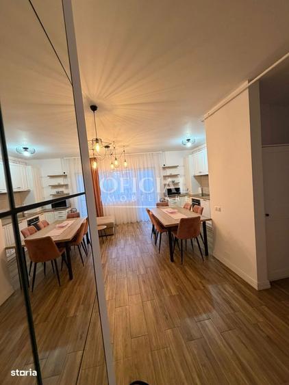 Apartament cu 3 camere semidecomandat, mobilat în Florești