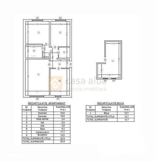 Apartament cu 3 camere decomandat în Albești