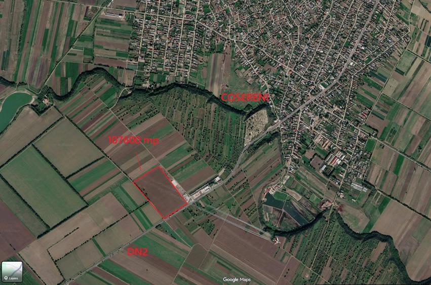 Teren Construcții intravilan de 107600 mp, în Coșereni