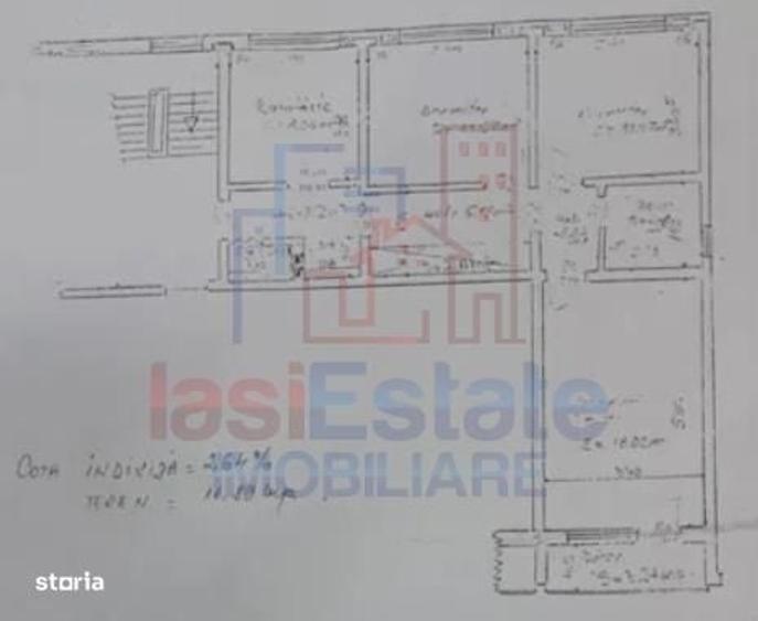 Apartament cu 3 camere decomandat în Gară