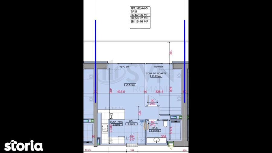 Apartament cu 2 camere în Tei
