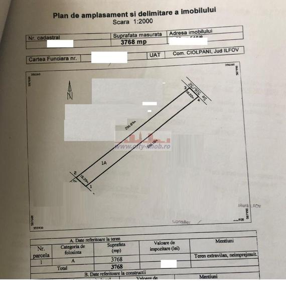Teren Construcții intravilan de 3784 mp, în Izvorani