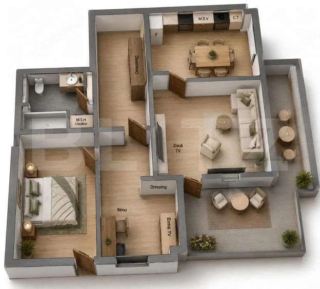Apartament de vanzare in Green Residence 2 camere, 63,60 mp utili - 2