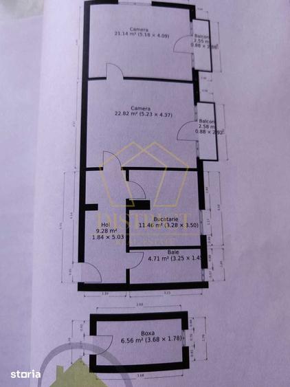 Apartament cu 2 camere, mobilat în Medicină