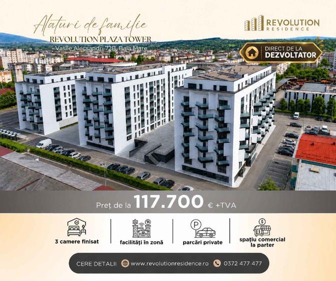 Apartament cu 3 camere decomandat în Hotvon