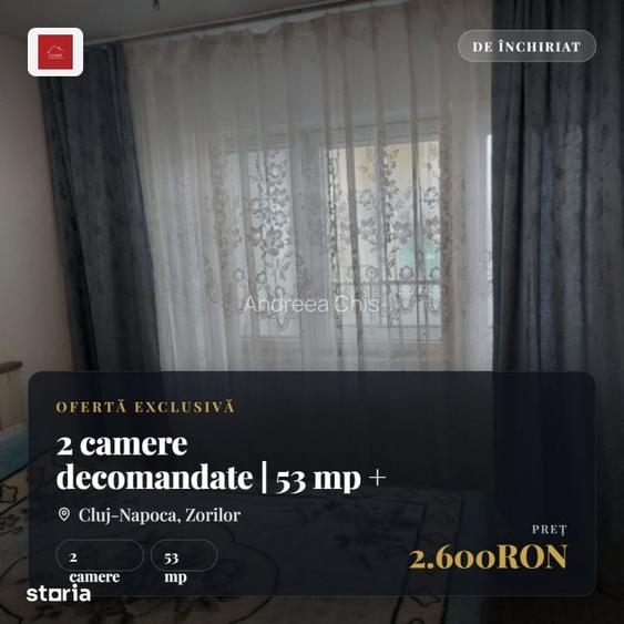 DE INCHIRIAT | Apartament 2 camere decomandate | Zorilor