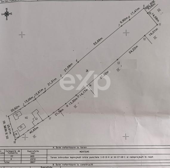 Teren Construcții intravilan de 3827 mp, în Smeura