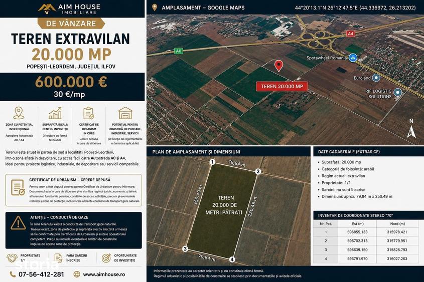 TEREN 20.000 MP | POPE?TI-LEORDENI | ZONA STR. MECANIZARII | A0/A4 - 3