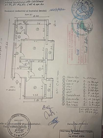 Apartament cu 3 camere decomandat în Exterior Vest