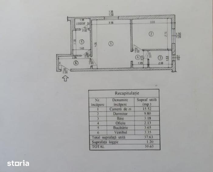 Apartament cu 2 camere semidecomandat în Ferentari
