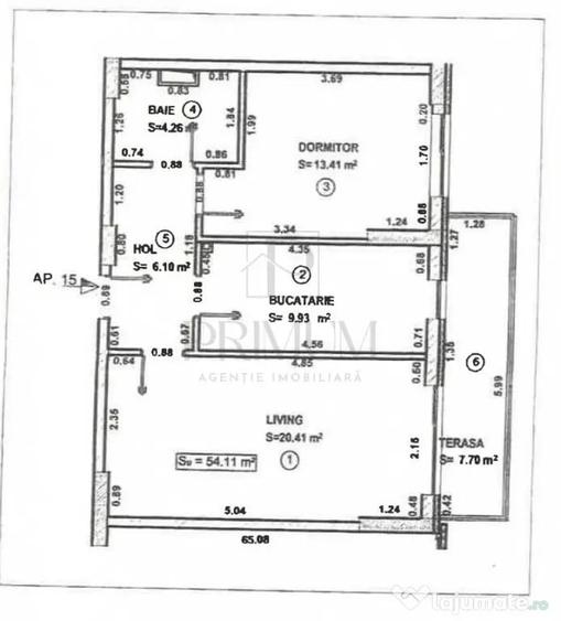 Apartament cu 2 camere decomandat în Central
