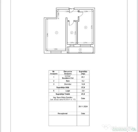 Apartament cu 2 camere semidecomandat în Central