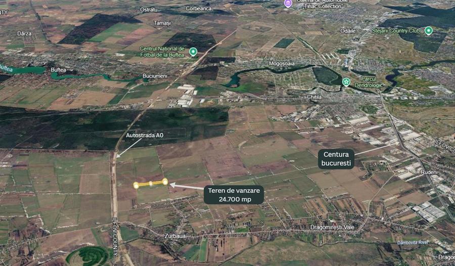 Teren Construcții extravilan de 24700 mp, în Zurbaua