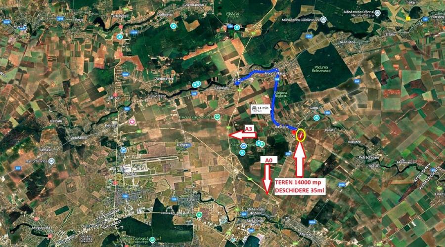 Teren Construcții intravilan de 14000 mp, în Dascălu