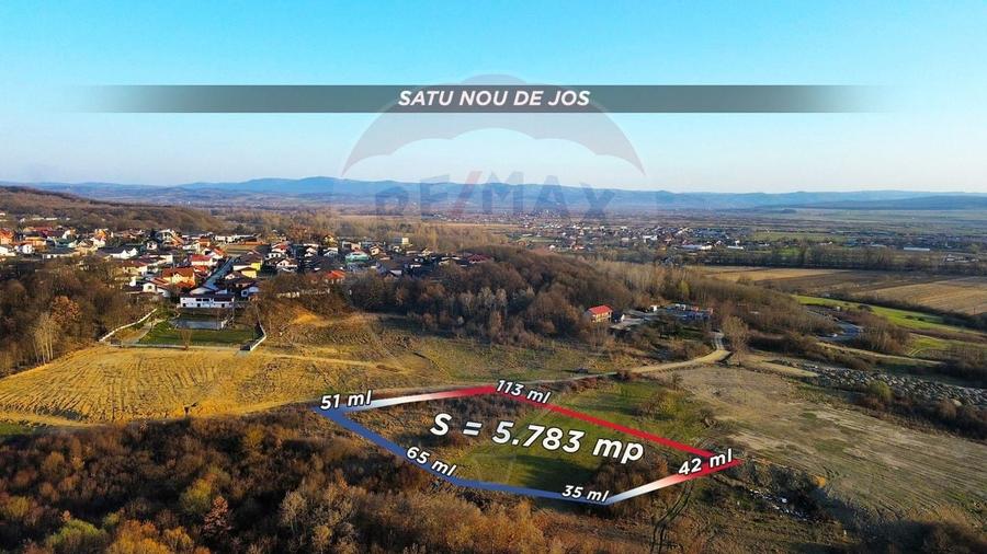 Teren Construcții intravilan de 5783 mp, în Satu Nou de Jos