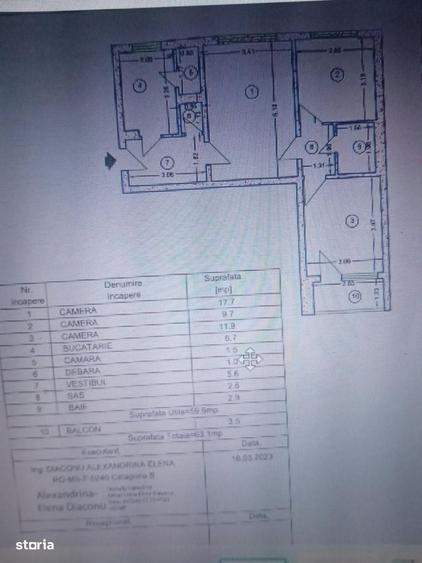 Apartament cu 3 camere semidecomandat în 1 Decembrie 1918